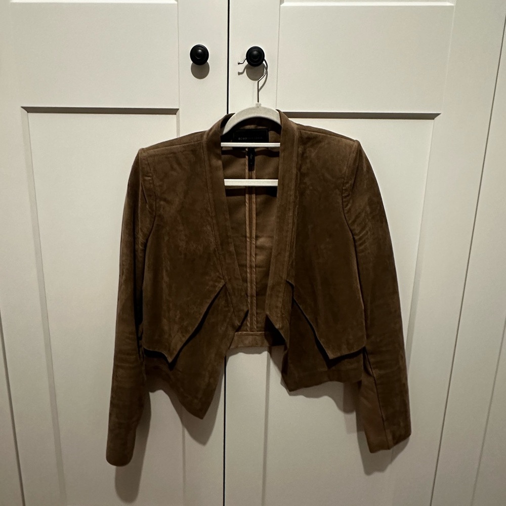 BCBGMaxAzria Faux Brown Suede Women's Blazer